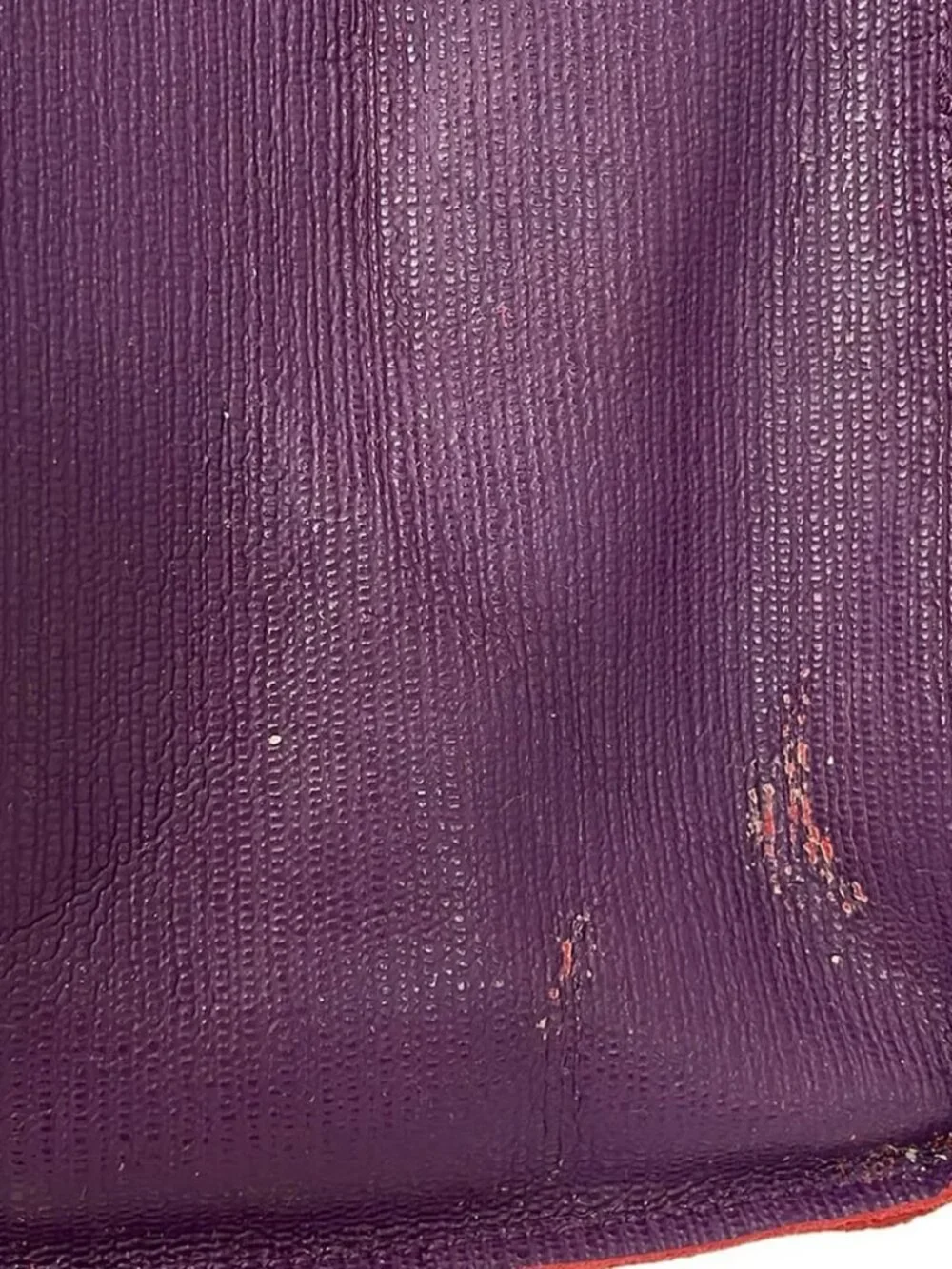 FURLA Purple Black Red PVC Leather Tote Bag
